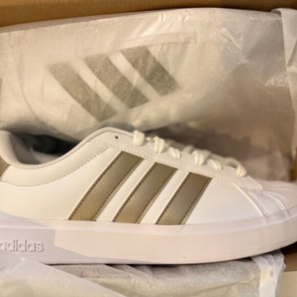 Adidas Grand Court 2.0 sneaker/ Tennis Shoes White/cyber Metallic, various sizes - Picture 8 of 13